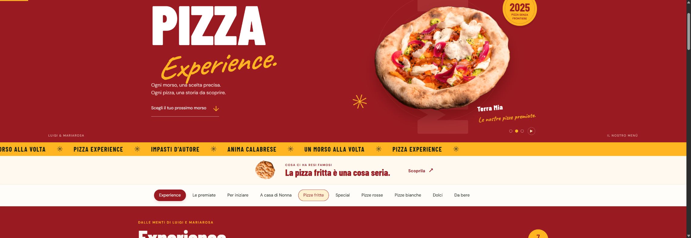 Il menu digitale MordìLab progettato da Phocal Studio